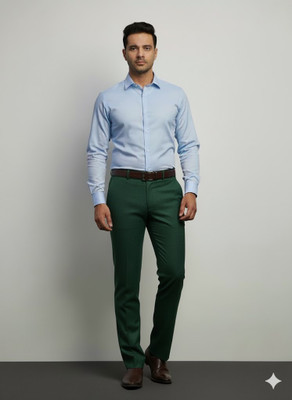 DRAGONWITCH Straight Fit Men Khaki Trousers