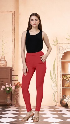 DE TRENDZ Loose Fit Women Red Trousers