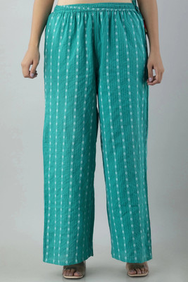 KANCHUK Regular Fit Women Light Blue Trousers