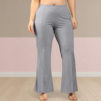 Anitafashion Comfort Fit, Regular Fit Women Grey Trousers