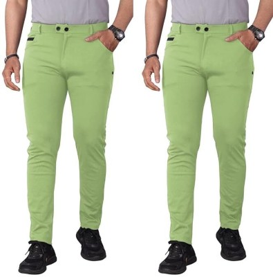 WOMEN MODE Regular Fit, Relaxed, Slim Fit Men Light Green Trousers