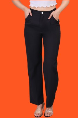 LOHIYA COLLECTION Straight Fit Women Black Trousers