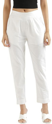 Tarishi Slim Fit Women White Trousers