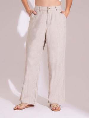 Globus Regular Fit Women Beige Trousers