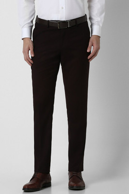 PETER ENGLAND Slim Fit Men Brown Trousers