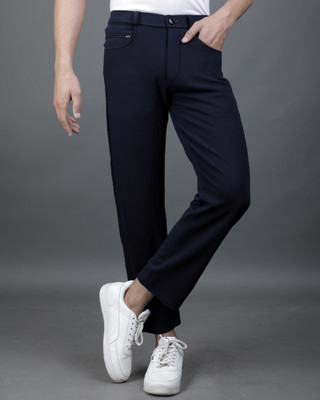 EyeBogler Regular Fit Men Blue Trousers
