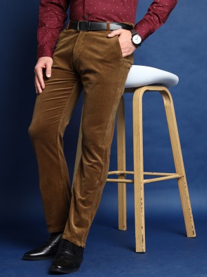 Hancock Slim Fit Men Brown Trousers