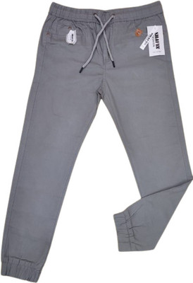 QFA Regular Fit Men Grey Trousers