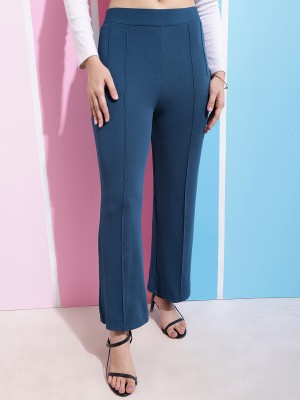 SQEW Regular Fit Women Blue Trousers
