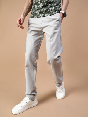 V-MART Slim Fit Men Grey Trousers