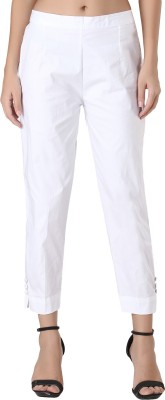 ABACADA'S GAJAB Slim Fit Women White Trousers