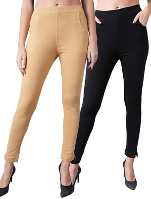 Eyba Comfort Fit Women Beige Trousers