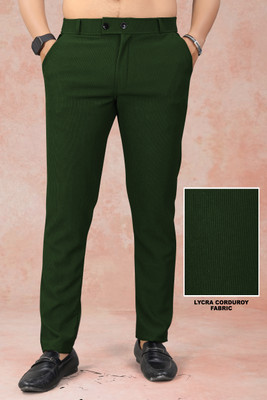 JACKBELLA Regular Fit Men Green Trousers