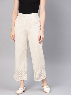 Juniper Relaxed Women Cream Trousers