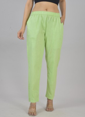 Qashida Regular Fit Women Light Green Trousers