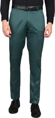 PLAYERZ Slim Fit Men Green Trousers