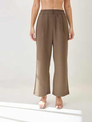 Globus Regular Fit Women Brown Trousers