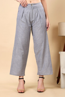 FASHIONS 360 Regular Fit Women Grey Trousers