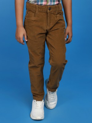 V-MART Regular Fit Boys Brown, Brown Trousers