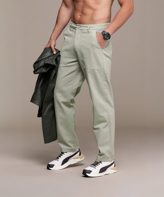 Roadster Regular Fit Men Green Trousers