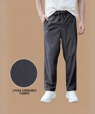INDICLUB Relaxed Men Grey Trousers
