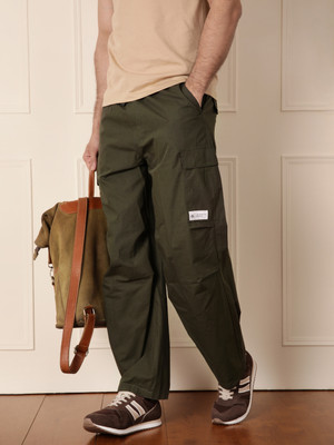 WROGN Loose Fit Men Green Trousers