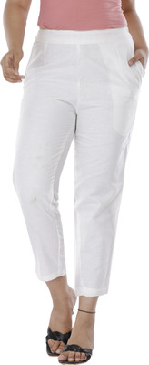 HouseOfCommon Regular Fit Women White Trousers