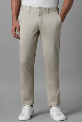 LOUIS PHILIPPE Slim Fit Men Beige Trousers