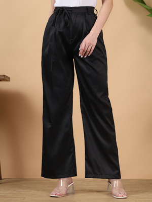 KOTTY Regular Fit Women Black Trousers