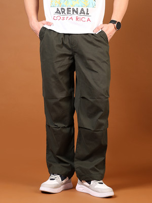 V-MART Loose Fit Men Green Trousers