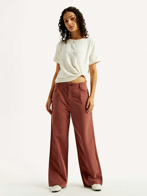 LEVI'S Flared Women Red Trousers