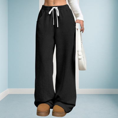 Trendnaari Regular Fit Women Black Trousers