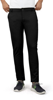 radhe creation Regular Fit Men Black Trousers