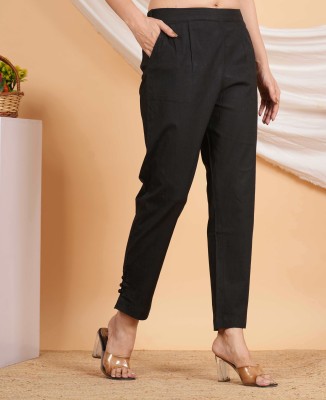 AKIKO Regular Fit Women Black Trousers