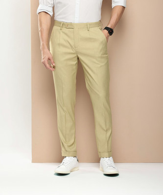 encore by INVICTUS Regular Fit Men Green Trousers