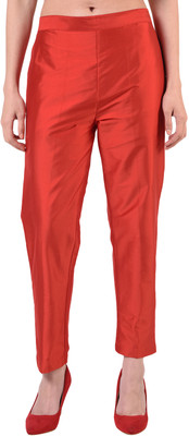FAZONIX Regular Fit Women Red Trousers
