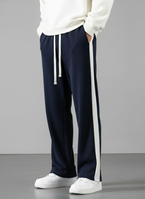 INDICLUB Loose Fit Men Blue, White Trousers