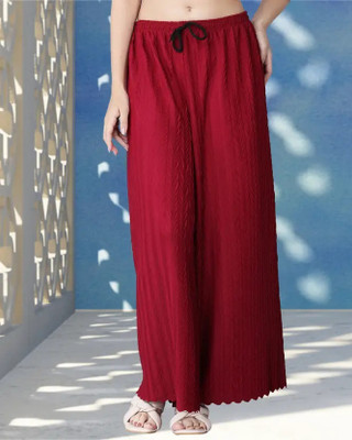 Dhara Trends Relaxed Women Maroon Trousers