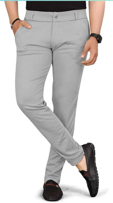 Mania Regular Fit Men Grey Trousers