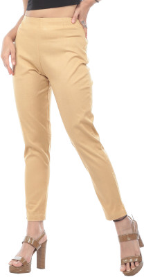 TRUELADY Regular Fit Women Beige Trousers