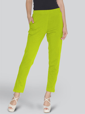 Lyra Slim Fit Women Green Trousers