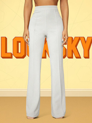 Anitafashion Comfort Fit, Regular Fit Women White Trousers