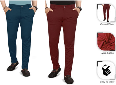 TopQore Regular Fit Men Multicolor Trousers