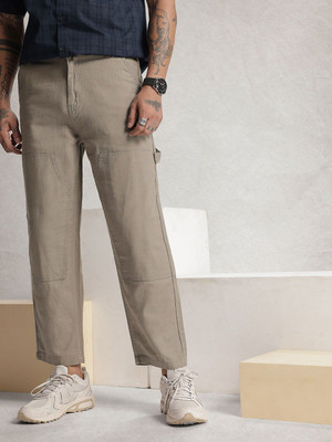 WROGN Loose Fit Men Brown Trousers