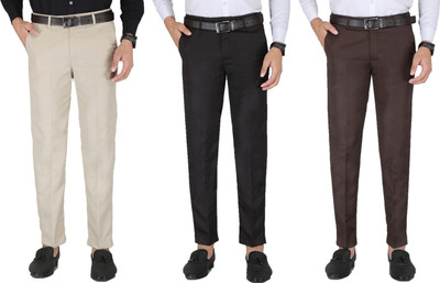 Kurus Regular Fit Men Multicolor Trousers