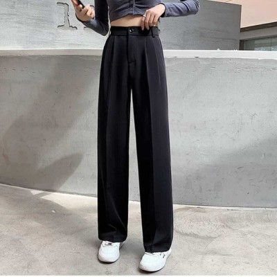 Broadstar Relaxed Women Black Trousers