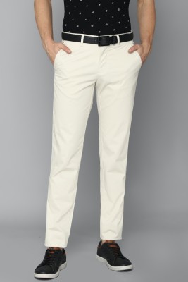 LOUIS PHILIPPE Slim Fit Men Cream Trousers