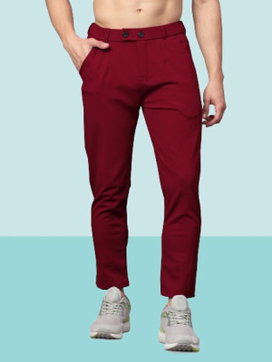 GOLDENWAY Regular Fit Men Red Trousers