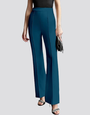 Levony Regular Fit Women Blue Trousers
