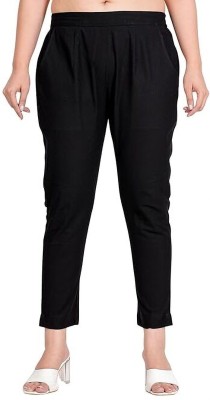 Mehru Collections Regular Fit Women Black Trousers